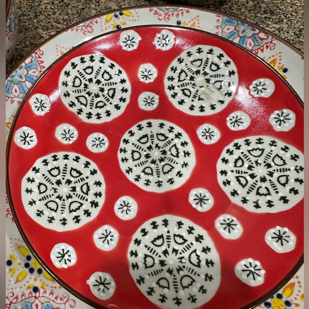 Chehoma SET Bohemian ceramic plates saucers cereal bowls - Picture 9 of 16